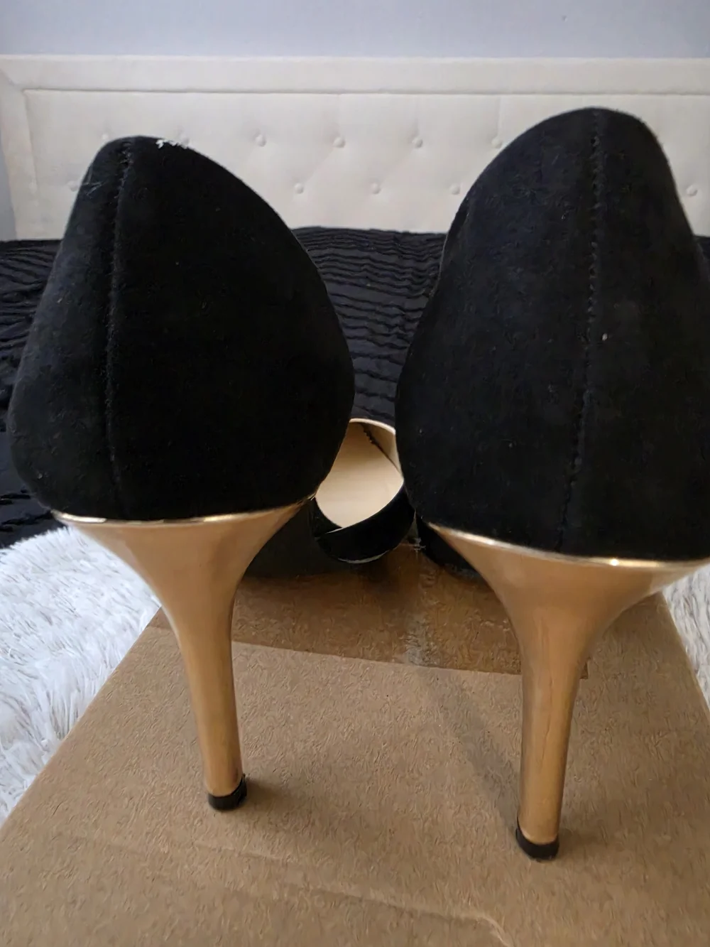 Jessica Simpson Black Pointed D'Orsay Stiletto Heels